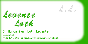 levente loth business card