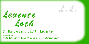 levente loth business card